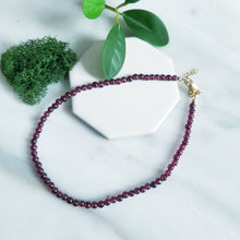 Load image into Gallery viewer, Brooke Garnet & 14K Gold Filled Anklet