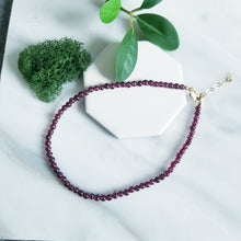 Load image into Gallery viewer, Brooke Garnet & 14K Gold Filled Anklet