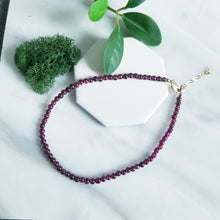 Load image into Gallery viewer, Brooke Garnet & 14K Gold Filled Anklet