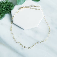 Load image into Gallery viewer, 14K Gold Filled Anklet Paper Clip Chain