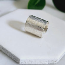 Load image into Gallery viewer, Silk Textured Sterling Silver Ear Cuff- 4 widths