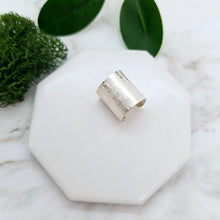 Load image into Gallery viewer, Silk Textured Sterling Silver Ear Cuff- 4 widths