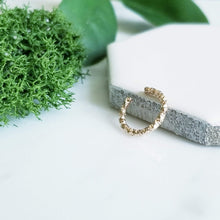 Load image into Gallery viewer, 14K Yellow GF Faceted Round Ear Cuff