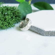 Load image into Gallery viewer, Sterling Silver Ear Cuff - Snake Skin Textured Silver