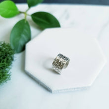 Load image into Gallery viewer, Dragon Scales 6mm Wide Sterling Silver Ear Cuff