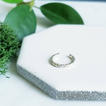 Load image into Gallery viewer, Sterling Silver Faceted Wire Ear Cuff