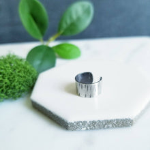 Load image into Gallery viewer, Sterling Silver 6mm Ear Cuff - Birchbark Texture