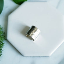 Load image into Gallery viewer, 10mm Wide Sterling Silver Ear Cuff, Daisy Floral