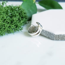 Load image into Gallery viewer, Sterling Silver Ear Cuff - Double Half Round