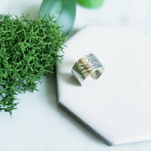 Load image into Gallery viewer, Sterling Silver Ear Cuff - 6mm Wide Floral Pattern