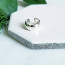Load image into Gallery viewer, Sterling Silver Ear Cuff - Wide Half Round
