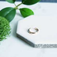 Load image into Gallery viewer, 14K Rose GF Half Round Ear Cuff Faux Piercing