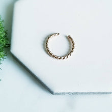 Load image into Gallery viewer, 14K Rose GF Twisted Wire Ear Cuff