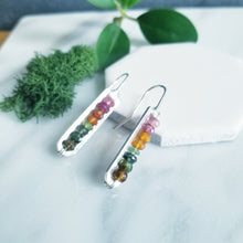 Load image into Gallery viewer, Tourmaline &amp; Sterling Earrings
