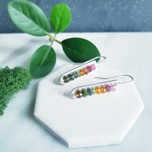 Load image into Gallery viewer, Tourmaline &amp; Sterling Earrings
