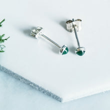 Load image into Gallery viewer, Green Nephrite Jade Earrings
