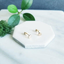 Load image into Gallery viewer, 14K Yellow GF Tiny Dot Stud Earrings
