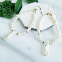 Load image into Gallery viewer, Pearl Loop Earrings
