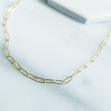 Load image into Gallery viewer, 14K Gold Filled Anklet Paper Clip Chain
