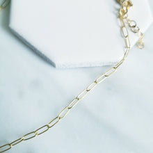 Load image into Gallery viewer, 14K Gold Filled Anklet Paper Clip Chain
