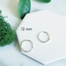 Load image into Gallery viewer, Sterling Silver Endless Hoop Earrings
