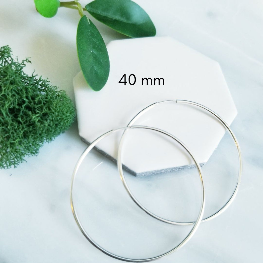 Sterling Silver Endless Hoop Earrings