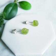 Load image into Gallery viewer, Rough Raw Gemstone Stud Post Earring, Sterling Silver Posts
