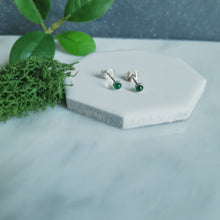 Load and play video in Gallery viewer, Green Nephrite Jade Earrings
