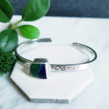 Load image into Gallery viewer, Blue Green Azurite &amp; Chrysocolla Sterling Silver Cuff
