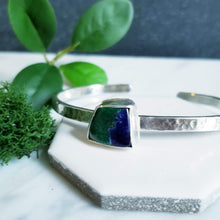 Load image into Gallery viewer, Blue Green Azurite &amp; Chrysocolla Sterling Silver Cuff
