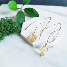 Load image into Gallery viewer, Yellow Gold Marquis Citrine Earrings
