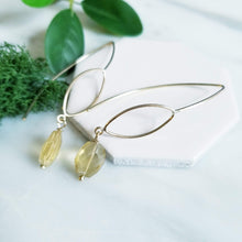 Load image into Gallery viewer, Yellow Gold Marquis Citrine Earrings
