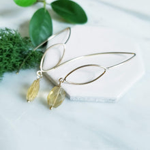 Load image into Gallery viewer, Yellow Gold Marquis Citrine Earrings
