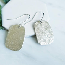 Load image into Gallery viewer, Sterling Silver Silk Texture Pebble Earrings
