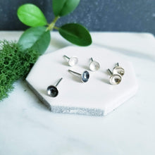 Load image into Gallery viewer, Tiny Craters Sterling Silver Post Earrings
