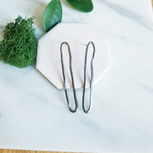 Load image into Gallery viewer, Oblong Sterling Silver Post Earrings
