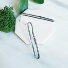 Load image into Gallery viewer, Oblong Sterling Silver Post Earrings
