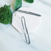 Load image into Gallery viewer, Oblong Sterling Silver Post Earrings
