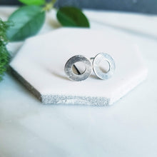 Load image into Gallery viewer, Sterling Silver Washer Post Earrings
