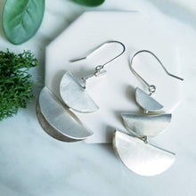 Load image into Gallery viewer, Folded Kinetic Sterling Silver Earrings
