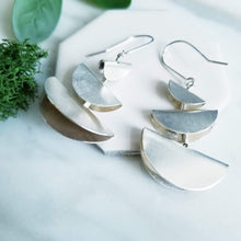 Load image into Gallery viewer, Folded Kinetic Sterling Silver Earrings
