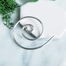 Load image into Gallery viewer, Sterling Silver Spiral Shawl Brooch
