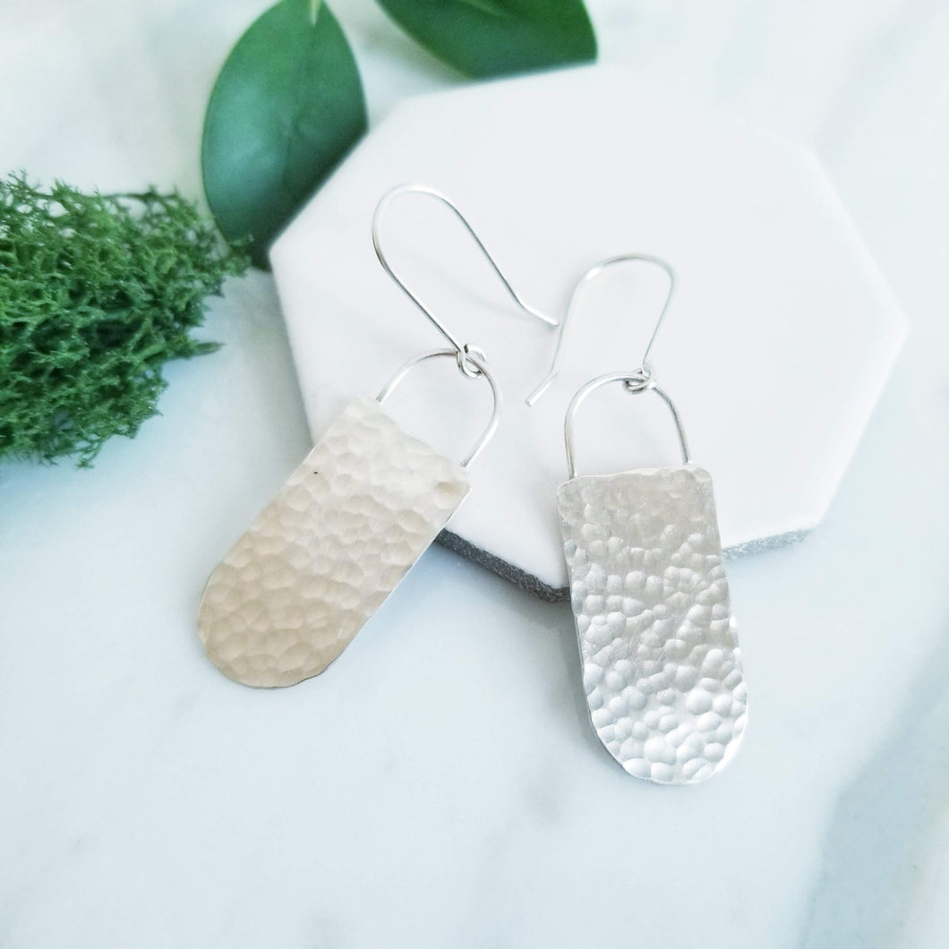 Sterling Silver Tab Earrings