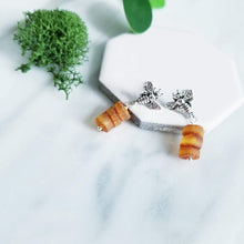 Load image into Gallery viewer, Honey Bee &amp; Amber Earrings
