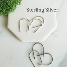 Load image into Gallery viewer, Sterling Silver Open Arch Minimalist Earrings
