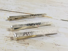 Load image into Gallery viewer, Birch Bark Sterling Silver Tie clip
