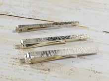 Load image into Gallery viewer, Birch Bark Sterling Silver Tie clip
