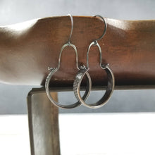 Load image into Gallery viewer, Chunky Sterling Silver Gothic Hoops
