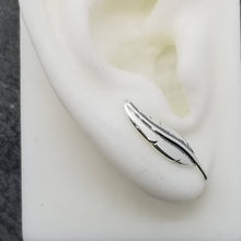 Load image into Gallery viewer, Sterling Silver Feather Ear Climber
