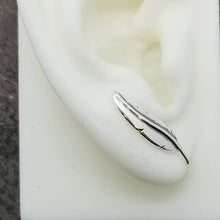 Load image into Gallery viewer, Sterling Silver Feather Ear Climber
